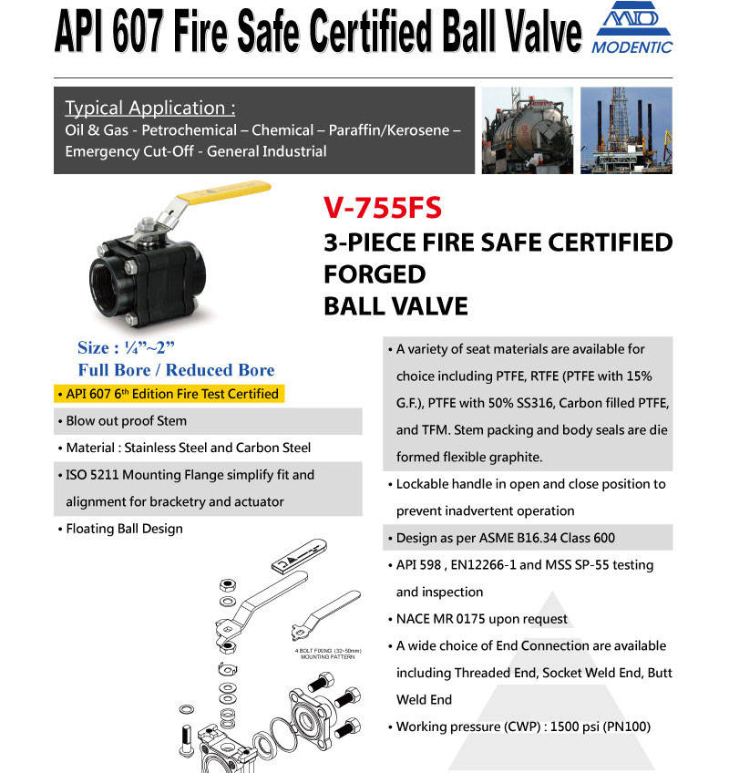 api-607-fire-safe-certified-ball-valve